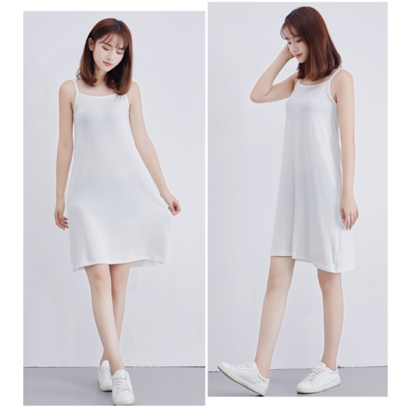 Slips Klänning Underklänning J4 Petticoat Underskirt(Vit XL)