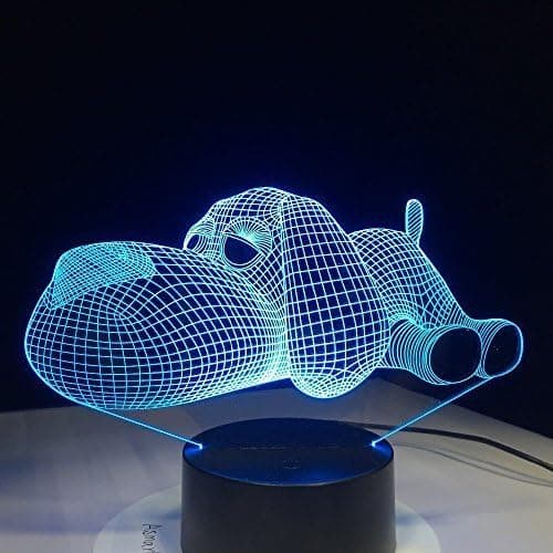 2018 Hundelampe 3D Natlampe Børnelegetøj LED 3D Touch Bordlampe