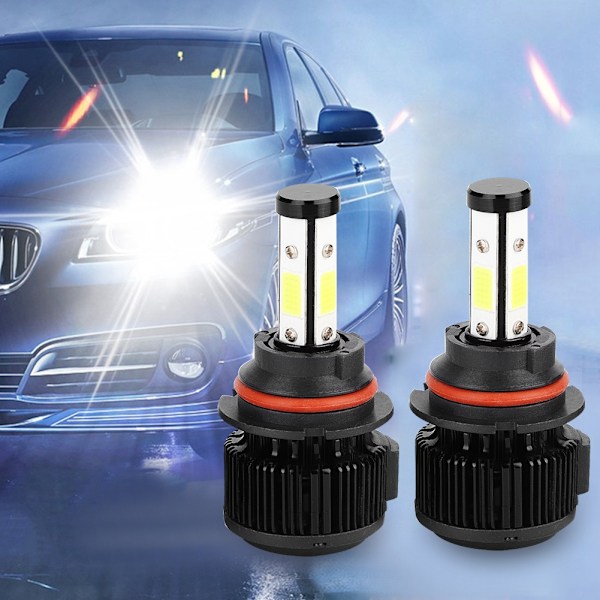 X6-COB Bil LED Forlygter 9004 8000LM Høj Lysstyrke Hvidt Lyskilde LED Pærer