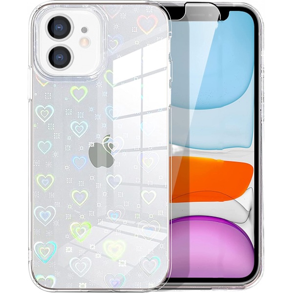 Kompatibel med iPhone 11 Fodral 6.1 Tum Laser Bling Glitte