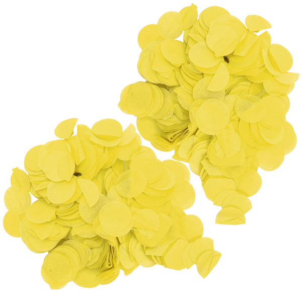 2-pack runda papperskonfetti 2,5 cm födelsedagsfest bröllopsdekoration festtillbehör gul