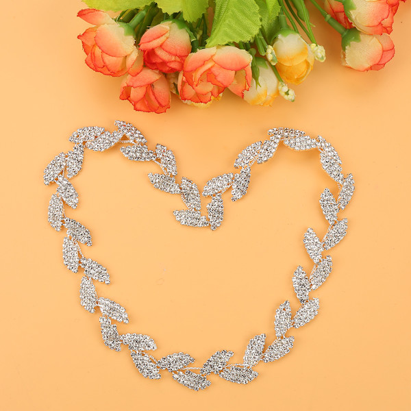 1 meter 1,5 cm bred Rhinestone Ribbon Treblad Design AAA Diamond Wrap Roll Dekorasjon