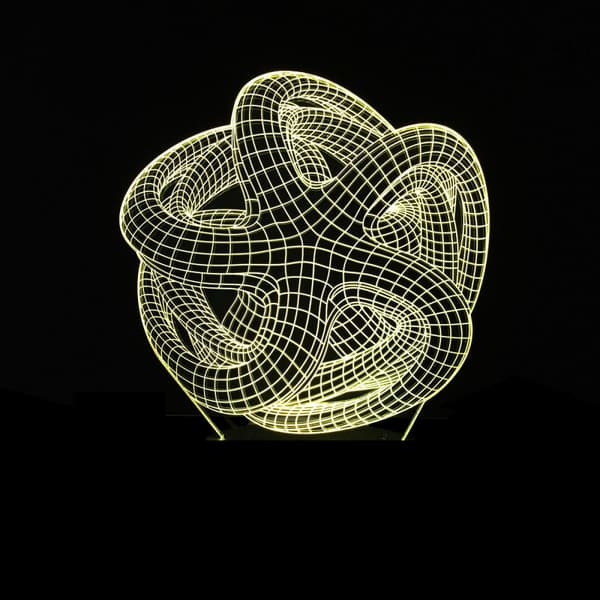 Abstrakt 3D Nattlys med Fjernkontroll og Berøringskontroll, Flere