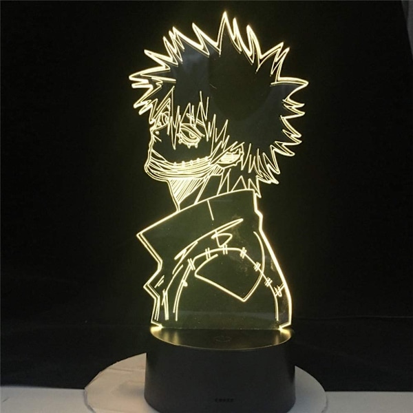 My Hero Academia Dabi 3D Barnnattlampa Touch 7 Färg Chan