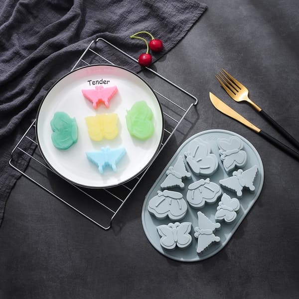 9 Fjärilskaka Silikonform Halloween Påsk Drip Chocol