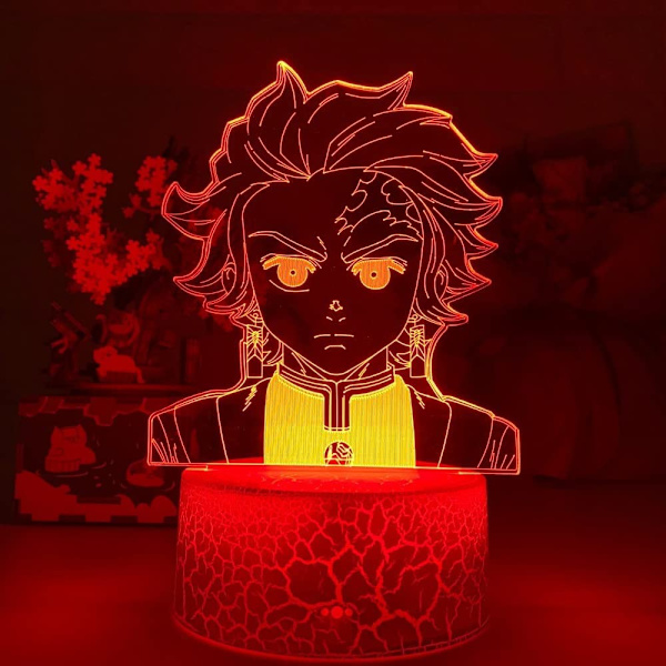 Demon Slayer Kamado Nezuko 3D Illusions nattlampe, Kreativ 3D Japansk Anime Lampe - Ideell gave til hjemmet