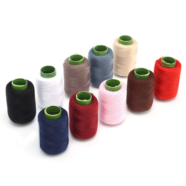10 stk sytråd husholdningspolyestergarn til DIY broderimaskineprojekt