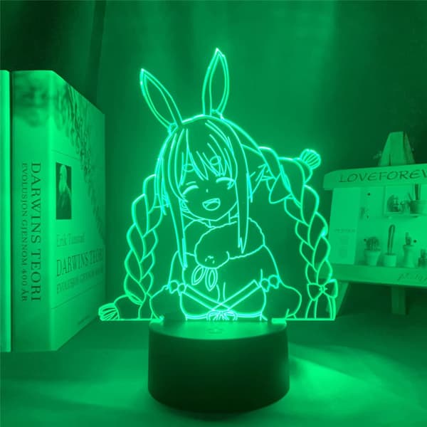 Kawaii Usada Pekora Hololive LED-nattlampa för rum sovrum