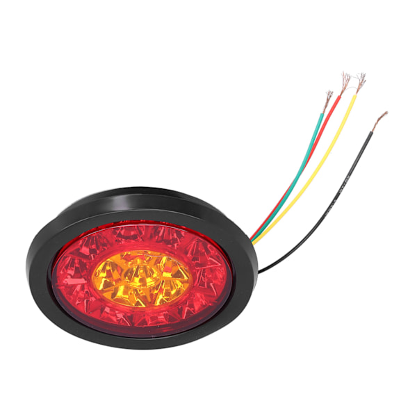 12-24V 16LED Rund Baglygte Rød Gul Lysfarve Blinklys til Trailer Lastbiler Caravan RV