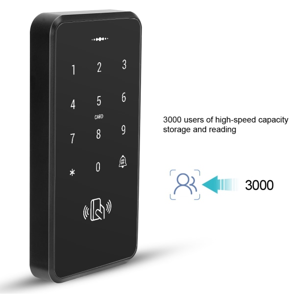 Adgangskontrol med kodeord IP67 Vandtæt baggrundsbelyst tastaturcontroller 125KHz WG26/34 3000 brugere