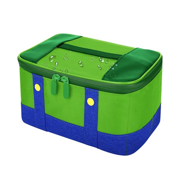 Söt Switch Bärväska för Nintendo Switch/Lite/OLED, Bärbar Mjuk Skal Vattentät Messenger Väska Oxford för NS SD Konsol Dock JoyCons Tillbehör Green