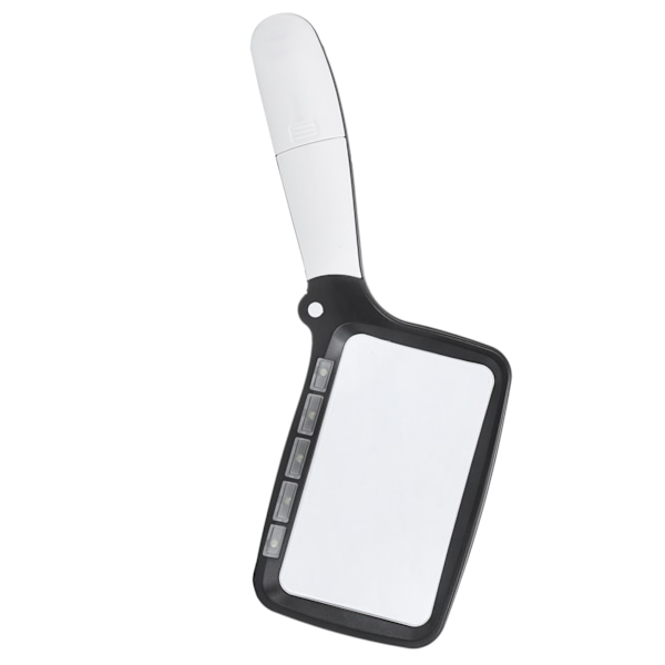 Forstørrelsesglass Foldable Håndholdt 5 LED-lys Høydefinisjon Akryl Lupe for Eldre Lesing Utskrift