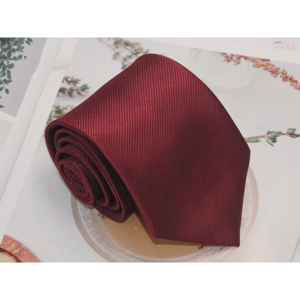 Affärsmässig slips för män, polyester silketwill, handgjord s