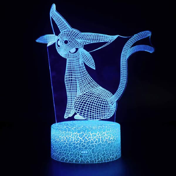 3D Nattlys LED Illusjon Skrivebord Bordlampe 7 Farger Endres