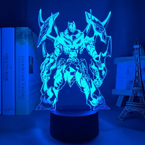 Gurren Lagann Robot-lamppu 3D Illuusio Yövalo, Kaukosäädin Pöytälamput, USB-Latausvalaistus Koti Sisustus Lapsille, Syntymäpäivälahja Led Col