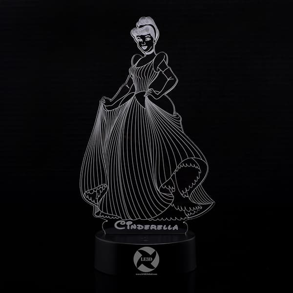 3D Optisk Illusions Natlampe - 7 LED Farveskiftende Lampe
