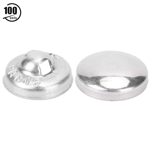 100 Sets Fabric Cloth Round Aluminum Covered Buttons DIY Jewelry Crafts Accessories (20L)