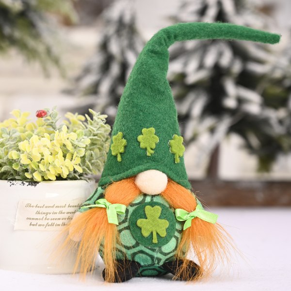 St Patrick's Day dekorationer Green Hat Doll Dolls