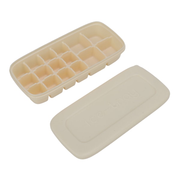 Ice Cube Tray Office Home Large Capacity Ice Making Soft Reusable Silicone Ice Tray Mold for Beverage Wine White