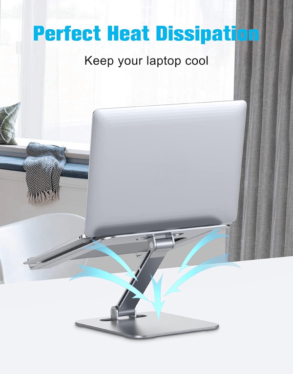 10-17\" Bärbara datorer Ergonomiskt Justerbart Aluminium Laptopställ - Vikbart Höjd- & Vinkeljusterbart Laptopstativ