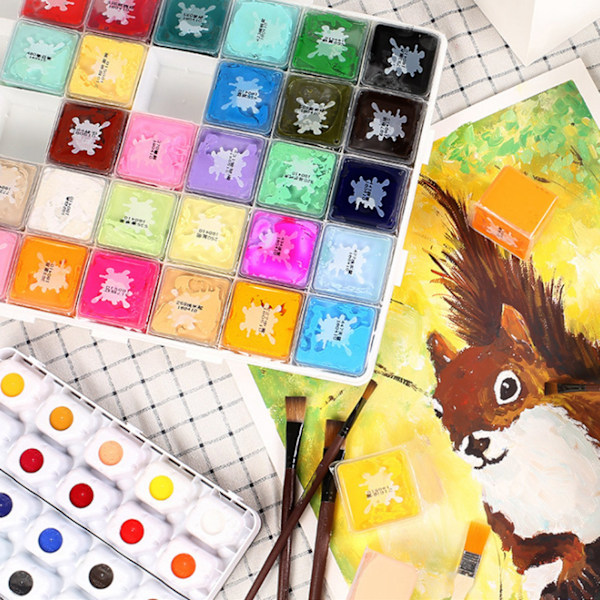20 farger akvarell gouache pigment konsentrert maling rekvisita for kunststudenter 30ml