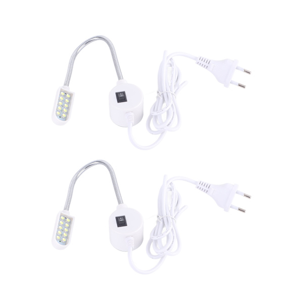 2 kpl LED-ompelukonevaloa Joustava työompeluvalo magneettijalustalla