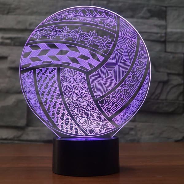 3D Volleyball Nattlys Bord Skrivebord Optisk Illusjon Lamper