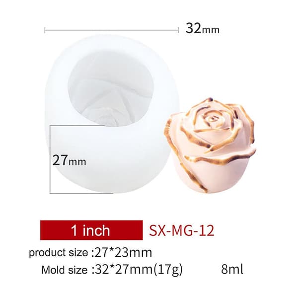 2 stk. Silikon Isblokkbrett 3d Rose Diy Ismaskin Baking M