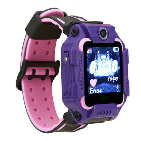 Q19 Barn Smart Klocka Vattentät Plug In Kort Kamera Positionering Armband Violet