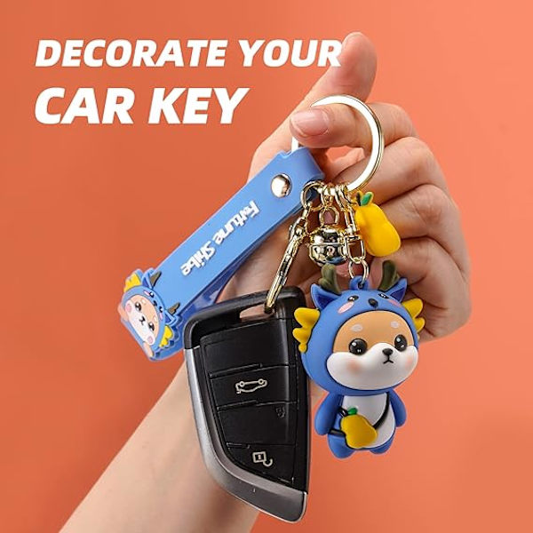 Sööt Keychain Kawaii Anime Avaimenperät Lapsille Reppujen Ripustuskorut Avaimenperä Tarvike Ystävän Lahja Naisille Tytölle Blue Dragon