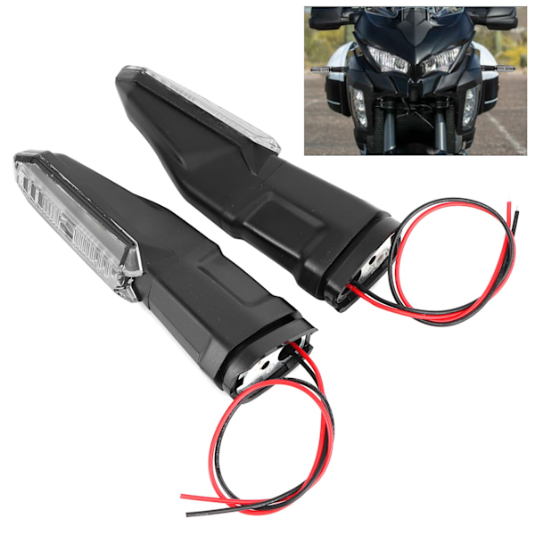 2 st 12V LED Blinkers Amber Färg Passar Kawasaki Z250 Z800 Z900 Z900RS Z1000 Transparent Lins