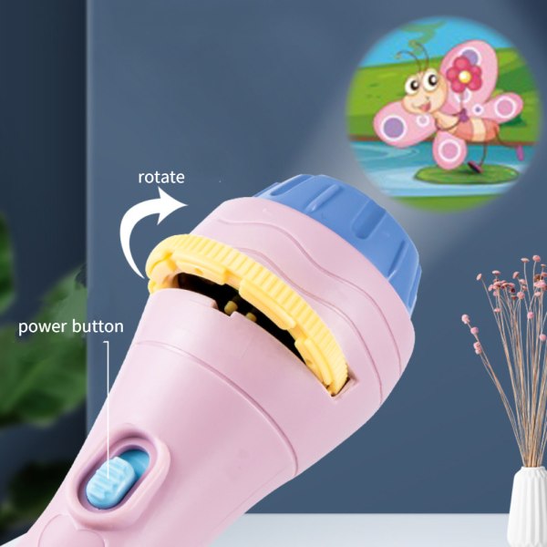 Barnens projektor Mini Luminous Projection Torch Toy Gif
