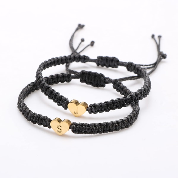 Wekity 18K Guld Initial A Bokstav Hjärta Charm Armband för Kvinnor