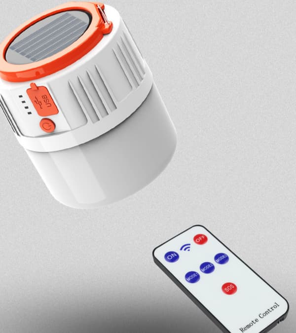 LED Solcellelanterne - Genopladelig, USB & Solcelledrevet Camping