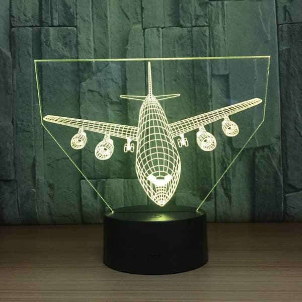 3D Flygplan Nattlampa Illusion Nattlampa 7 Co