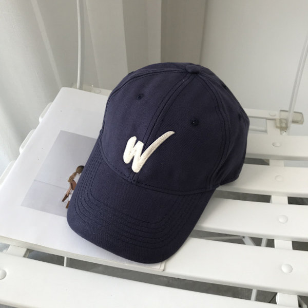 Hatt vår och sommar broderad alfabet basebollkeps casu Dark Blue