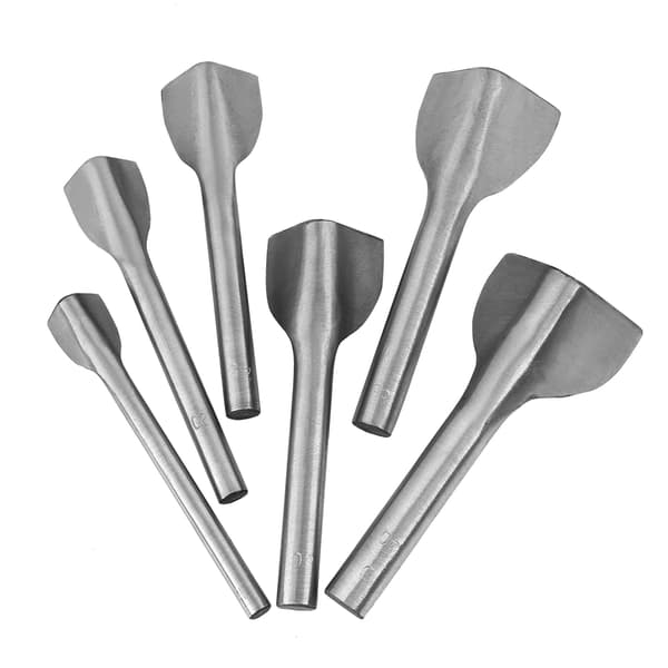 6 st/set DIY Läder Carft V-formad stans Bältesändskärare för hem Läder Sömnad(15-40mm)