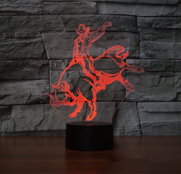 3D Natlampe Tyrefægtere Matador Touch-knap 7 Farver C