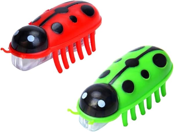 2 stk. Mini Elektrisk Robot Bille, Interaktivt Katteleke Engasjerer