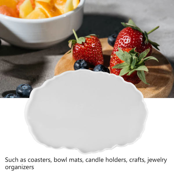 Fruktbricka Silikonform DIY Återanvändbar Lätt att Rengöra Fruktbricka Silikonform för Hantverk MD3419 Oval Fruktbricka Form type A