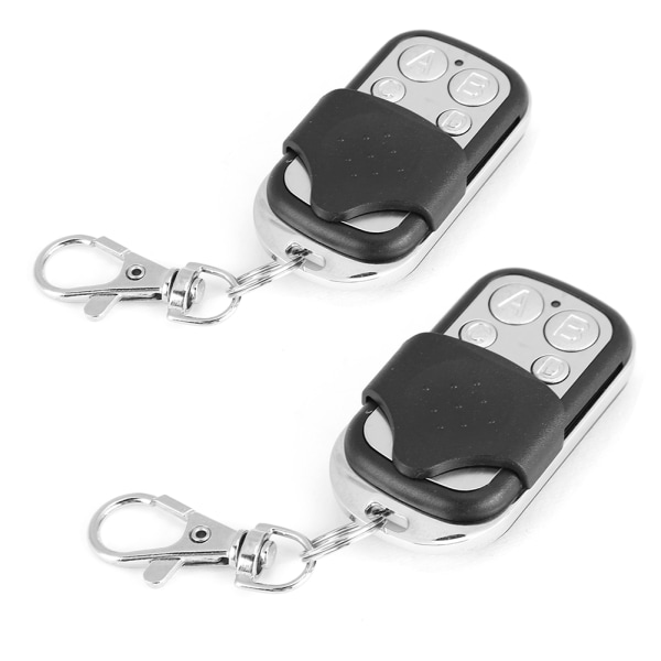 2 stk. 433MHz Universal 4 knappers kontrol duplikat fjernbetjening kopi kode til port dør garage
