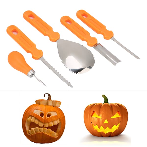 5 stk. Halloween græskarudskæringsværktøj DIY dekorationssæt