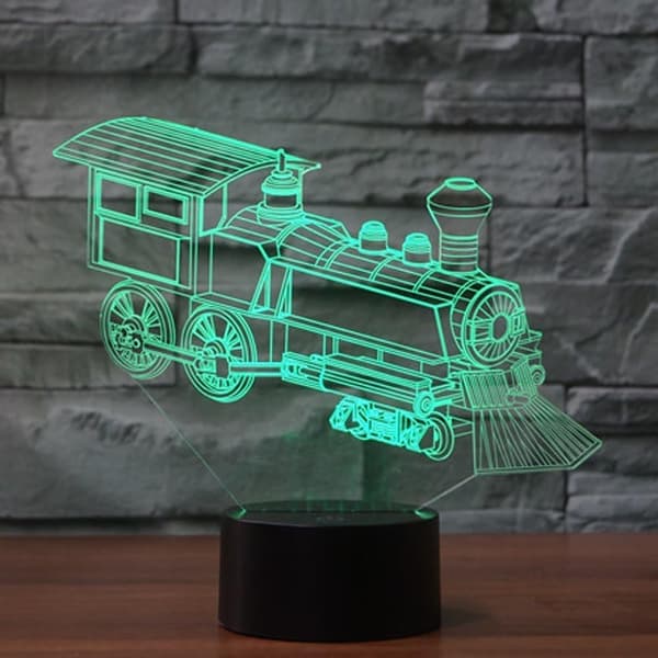 3D Tog Nattlys Berøringsbryter Bord Skrivebord Optisk Illusjon