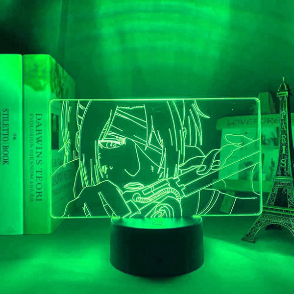 Attack on Titan 3D Anime Lampe Natt Levi Ackerman Illusjon N