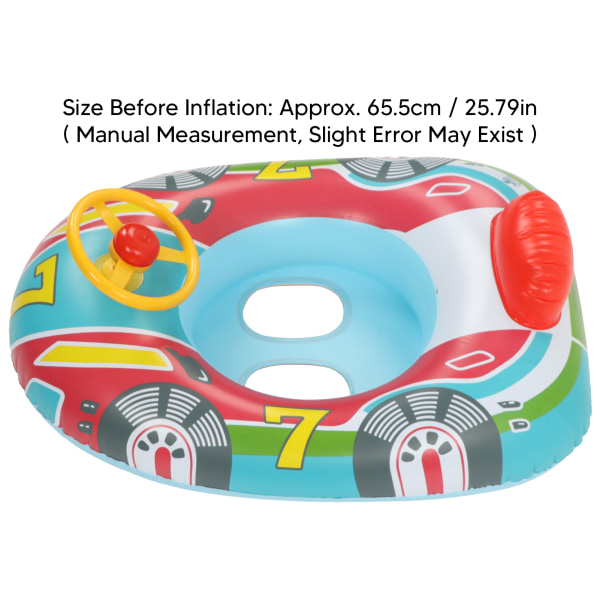 Yacht Pool Float Oppustelig Yacht Styrehjul PVC Anti Lækage Ben Huller Toddler Svømme Float til Svømning Sommer Blå Bund