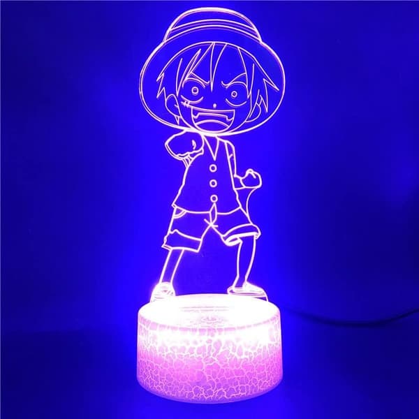 One Piece Luffy 3D Illusjons Nattlampe Smart Touch, RG