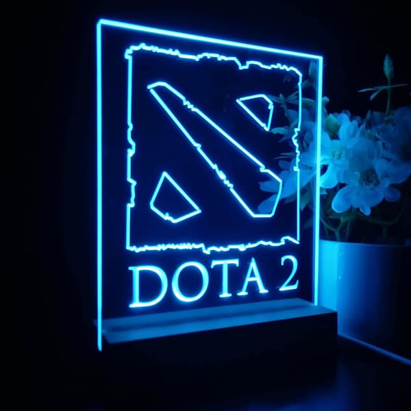 Dotas 2 Anime Nattlampe 3D Illusjon Lampe 7 Farger Endring 4