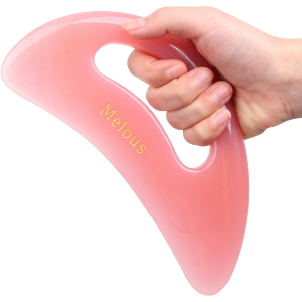 Gua Sha -hierontatyökalu kokovartalon kuvanveistäjä, suuri hierontatyökalu vartalon muotoiluun, verenkiertoon, selluliittia ja lihasten irtoamista varten, vaaleanpunainen Pink