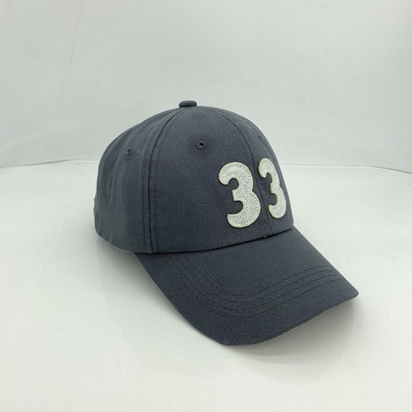 Hatt nummer 33 Justerbar Baseballkeps för män och kvinnor Dark Gray