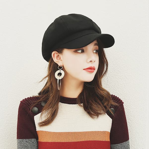 Baret Hat, Retro Ivy Newsboy Paperboy Gatsby C til Kvinder